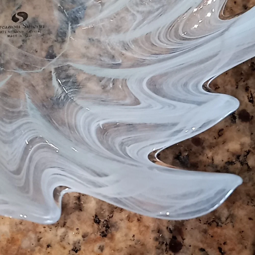 Vintage ARTE MURANO Crystal. By, Creazioni Silverstri. ITALY. Fanciful Shape. - Picture 15 of 16